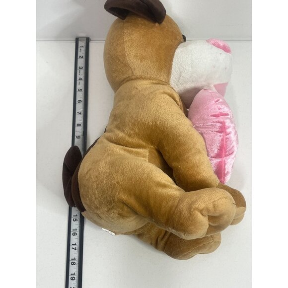 Valentine’s Day Puppy Plush Tan & Pink Heart Dog 15” - Picture 13 of 13
